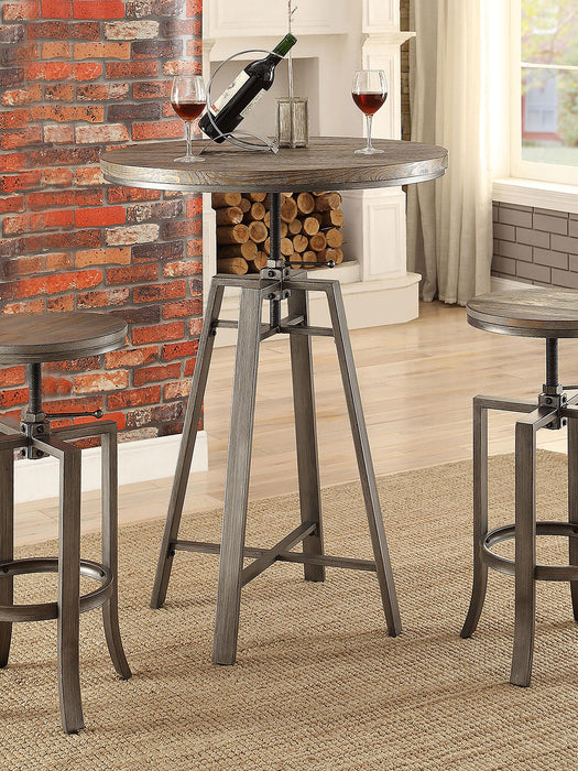 Bartlett Adjustable Swivel Bar Table Brushed Nutmeg image