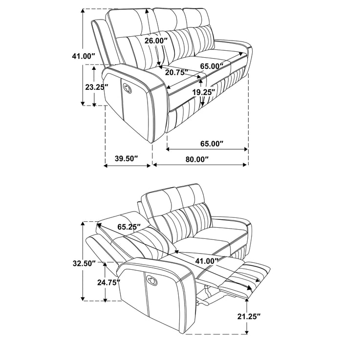 Raelynn Reclining 3 Pc Set