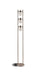 Munson Floor Lamp with 3 Swivel Lights Brushed Silver image