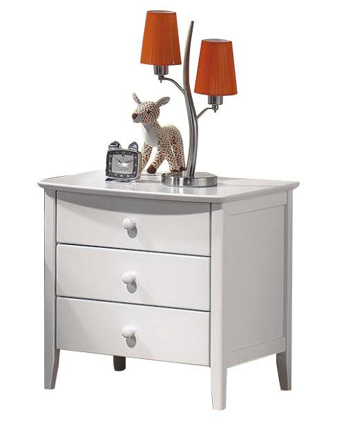 Acme San Marino Youth 3-Drawer Nightstand in White 09158 image