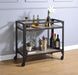 Jorgensen Rustic Oak & Charcoal Serving Cart image