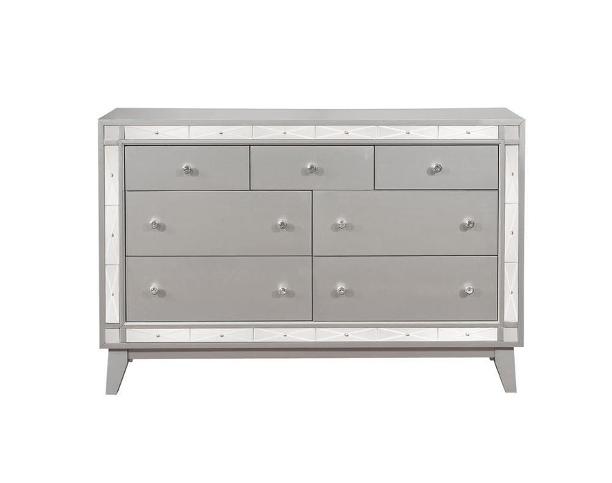 Leighton 7-drawer Dresser Metallic Mercury