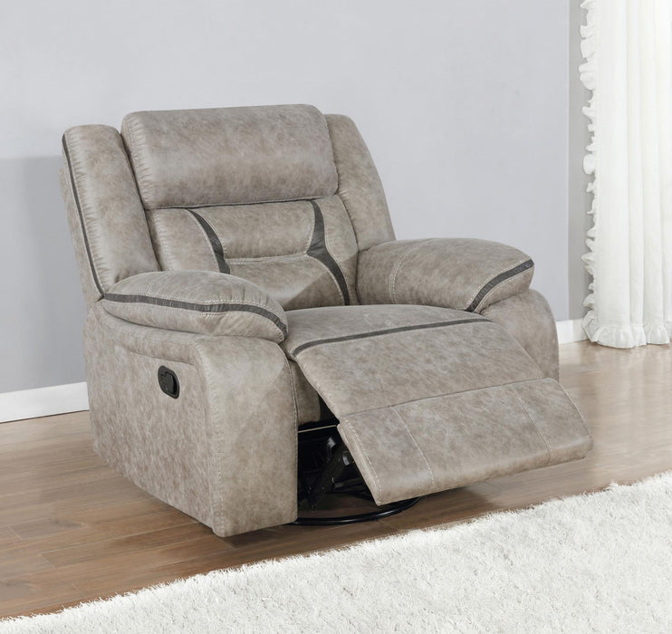 Greer Upholstered Tufted Back Glider Recliner